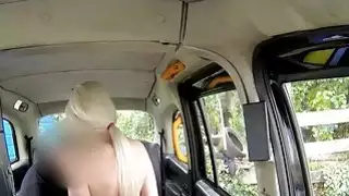 Hot blond passenger ass fucked real hard by fake driver