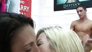 Horny hot lesbians licking pussies