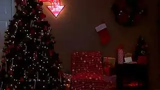 Big cocked Santa fucking MILF and Teen