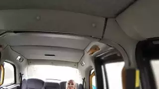 Kinky busty passenger banged in the cab to off her fare